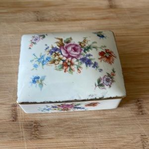 Handpainted roses Trinket Box by Fern